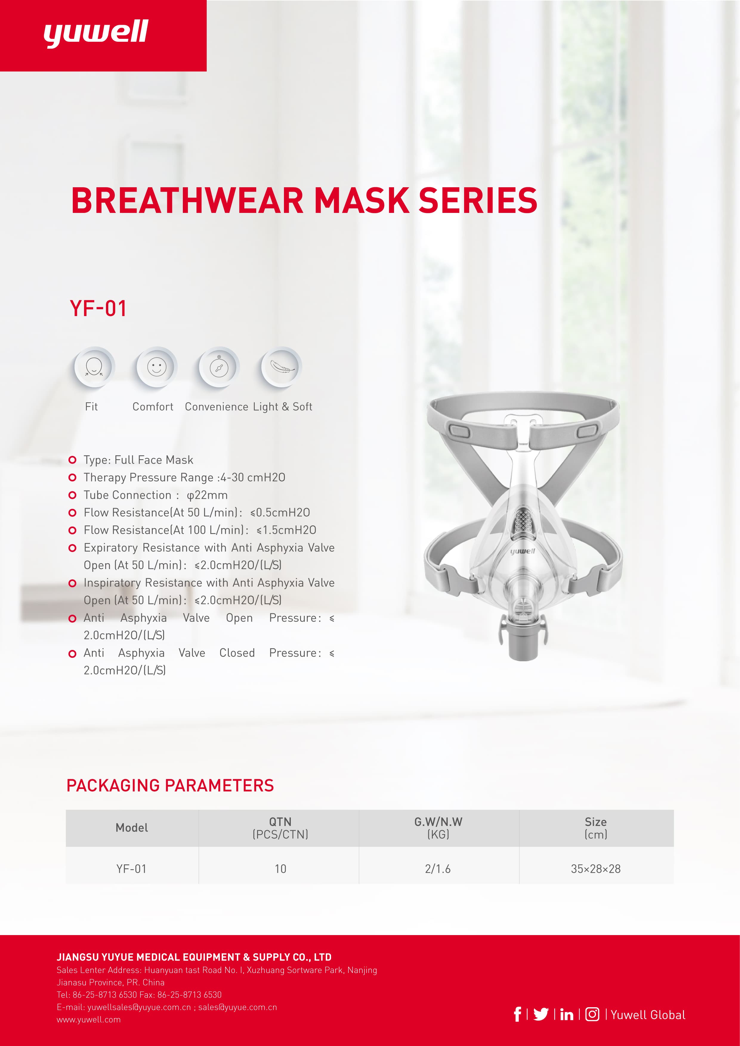 YF-01 — Masque facial