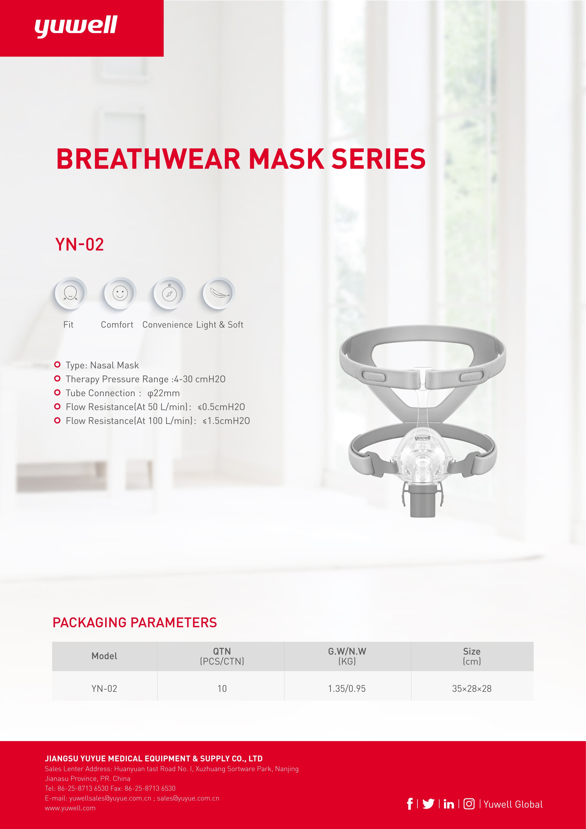 YN-02 — Masque nasal