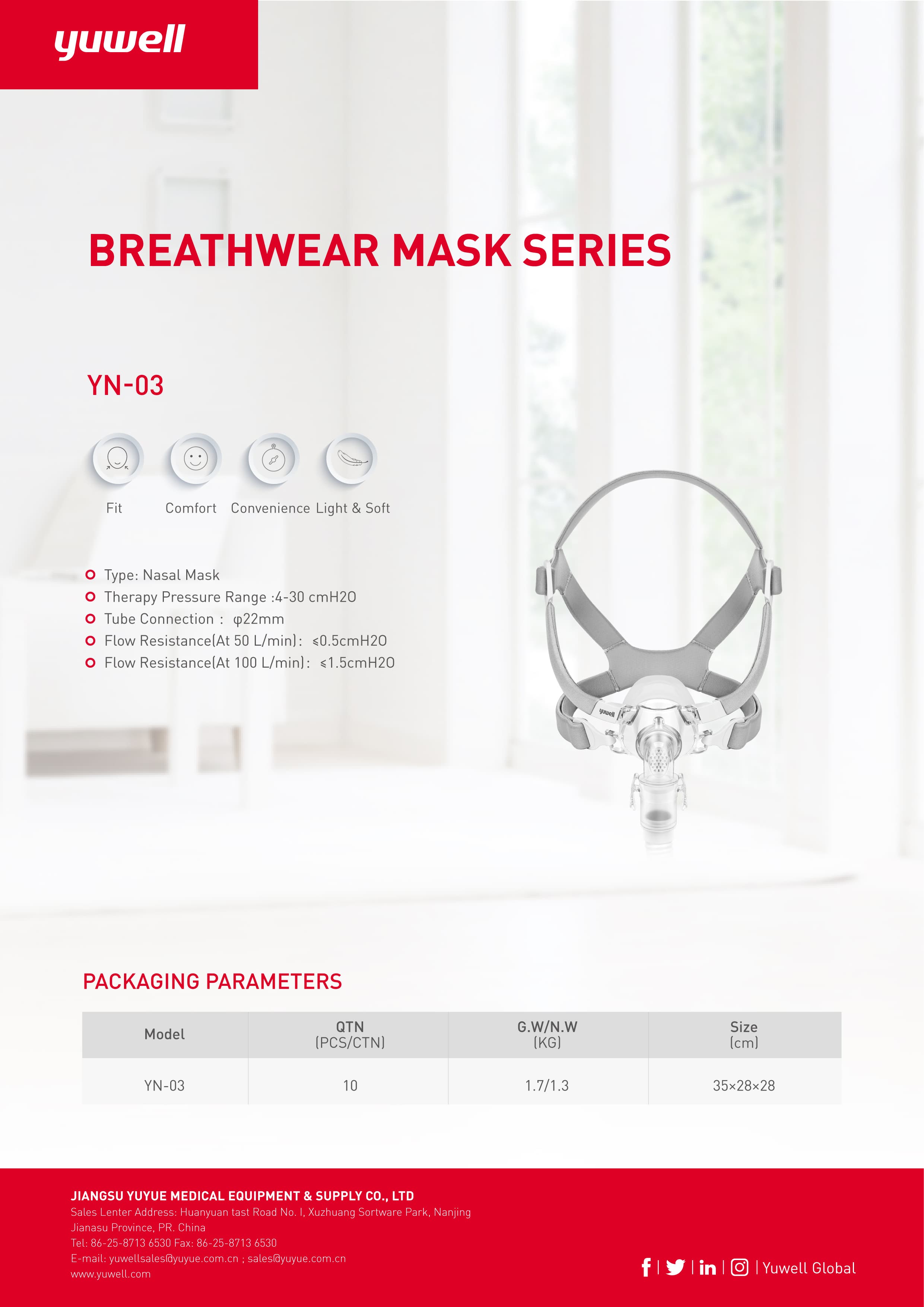 YN-03 — Masque nasal